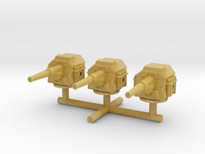 1/700 DKM 15cm 55 (5.9in) TBts KC/36 Gun Set x3 in Tan Fine Detail Plastic