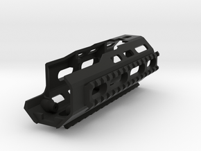 NE UZI middle length trirail handguard(16cm;6.3")  in Black Smooth Versatile Plastic