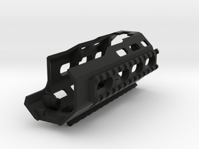 NE UZI short tri rail handguard (14cm; 5.51")  in Black Smooth Versatile Plastic