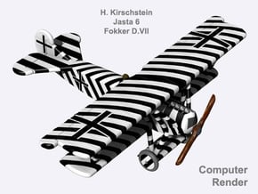 Hans Kirschstein Fokker D.VII (full color) in Natural Full Color Nylon 12 (MJF): 1:144