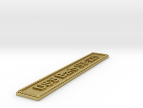 Nameplate USS Barb SS-220 (2 inches) in Natural Brass