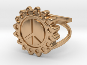 Peace Flower Ring in Polished Bronze: 5.5 / 50.25