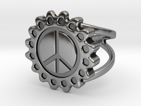 Peace Flower Ring in Antique Silver: 10.5 / 62.75