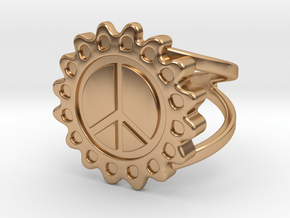 Peace Flower Ring in Polished Bronze: 11.5 / 65.25