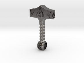 Thor Hammer Pendant in Processed Stainless Steel 316L (BJT)