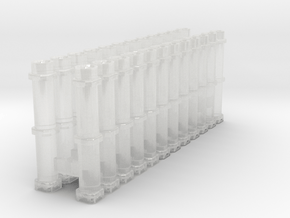 1/72 Ammo tube 120mm US (24 set) in Clear Ultra Fine Detail Plastic