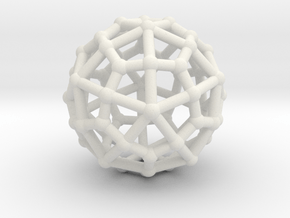 Deltoidal hexecontahedron in White Natural Versatile Plastic: Small
