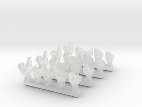 SET 20 chickens (N 1:160) in Clear Ultra Fine Detail Plastic