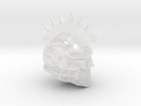 Spiked Crest - Iron Skull Demon Prince Head in Clear Ultra Fine Detail Plastic