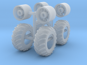 1/64th Farm float tires for Nuhn Manure Agitator in Clear Ultra Fine Detail Plastic