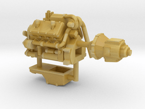 1/87th Engine similar to Cat 3408 in Tan Fine Detail Plastic