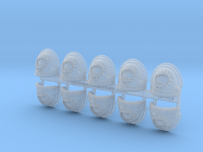 10x War Dogs - Abhorrent Shoulder Pads in Clear Ultra Fine Detail Plastic