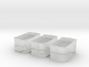 1/96 Cecil Superstructure6 Ammo Lockers 40mm Set in Clear Ultra Fine Detail Plastic