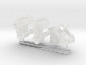 2x Houndstooth Axes - Demon Lord Weapons w/Arms in Clear Ultra Fine Detail Plastic
