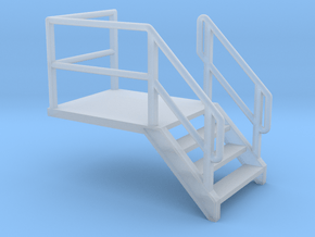 HO Door Stairs 9.3mm in Clear Ultra Fine Detail Plastic