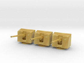 1/144 4.7"/45 (12cm) QF Mark IX naval gun SET x3 in Tan Fine Detail Plastic