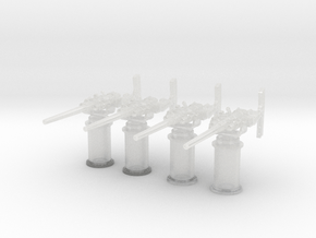 1/50 QF 3 pounder (46mm) Hotchkiss Set x4 in Clear Ultra Fine Detail Plastic