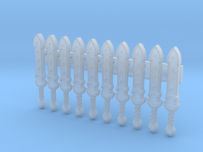 10x Sheathed Gladius in Clear Ultra Fine Detail Plastic