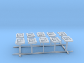 1/240 USN Carly float “square” set 10 pcs in Tan Fine Detail Plastic
