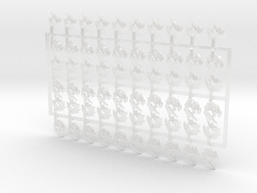 60x Blitz Dragons - Right Shoulder Insignias in Clear Ultra Fine Detail Plastic