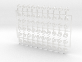 60x Blitz Dragons - Small Convex Insignias (5mm) in Clear Ultra Fine Detail Plastic