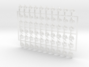 60x Blitz Dragons- Small Right Convex Insig. (5mm) in Clear Ultra Fine Detail Plastic