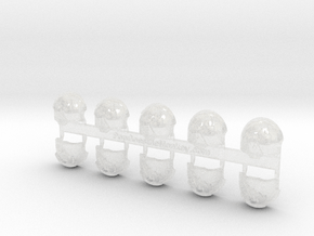 10x Blitz Dragons - T:1a Right Terminator Shoulder in Clear Ultra Fine Detail Plastic