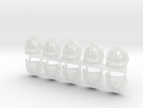 10x Thousand Legion - Abhorrent Shoulder Pads in Clear Ultra Fine Detail Plastic