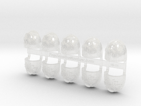 10x Fathom Stalkers - G:5a Shoulder Pads in Clear Ultra Fine Detail Plastic