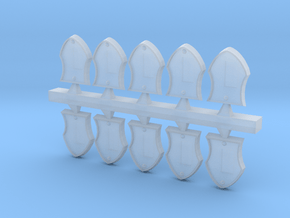 10x Blank - Italian Rimmed Shoulder Shields in Clear Ultra Fine Detail Plastic