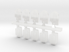10x Blank - Notched Shoulder Shields in Clear Ultra Fine Detail Plastic