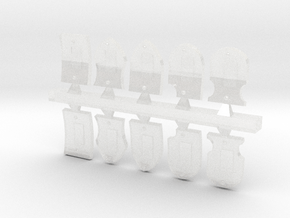 10x Blank - Shoulder Shield variety pack in Clear Ultra Fine Detail Plastic