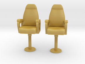 1/72 USN Capt Chair Set x2 in Tan Fine Detail Plastic
