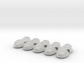 10x Nihon Knights - G:4a Shoulder Pads in Clear Ultra Fine Detail Plastic