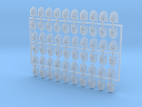 60x King Shields - Shoulder Insignia pack in Clear Ultra Fine Detail Plastic