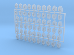 60x King Shields - Small Convex Insignias (5mm) in Clear Ultra Fine Detail Plastic