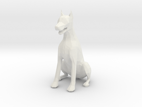 GEOMETRIC DOBERMAN in White Natural Versatile Plastic