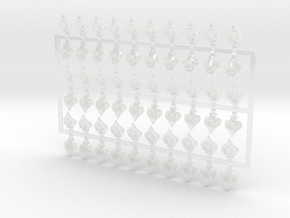 60x Death Dealers - Small Convex Insignias (5mm) in Clear Ultra Fine Detail Plastic