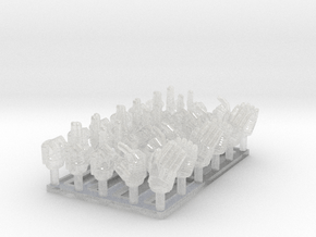 30x Marine Hands: Command_Set in Clear Ultra Fine Detail Plastic