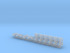 N Tetrapod forms 4x4pcs in Clear Ultra Fine Detail Plastic