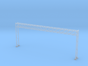 HO Scale Sign Gantry 193mm in Clear Ultra Fine Detail Plastic