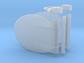 1/24 DKM Schnellboot Torpedo Tube Door SET in Clear Ultra Fine Detail Plastic