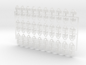 60x Holy Book - Shoulder Insignia pack in Clear Ultra Fine Detail Plastic