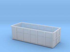 1/87th 10 foot Roll off type Dumpster in Clear Ultra Fine Detail Plastic