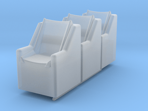 SPACE 2999 EAGLE MATTEL SEATS TALLER in Clear Ultra Fine Detail Plastic