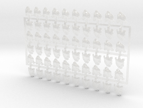 60x Silverbacks - Small Convex Insignias (5mm) in Clear Ultra Fine Detail Plastic