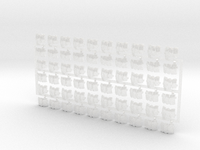 60x Monument M - Shoulder Insignia pack in Clear Ultra Fine Detail Plastic