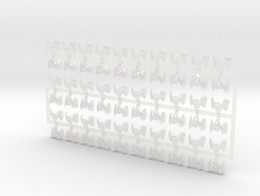 60x Mori Tempus - Small Convex Insignias (5mm) in Clear Ultra Fine Detail Plastic
