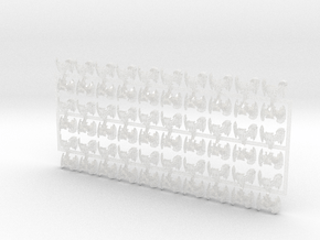 60x Mori Tempus - Shoulder Insignia pack in Clear Ultra Fine Detail Plastic