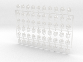 60x Storm Titans - Shoulder Insignia pack in Clear Ultra Fine Detail Plastic